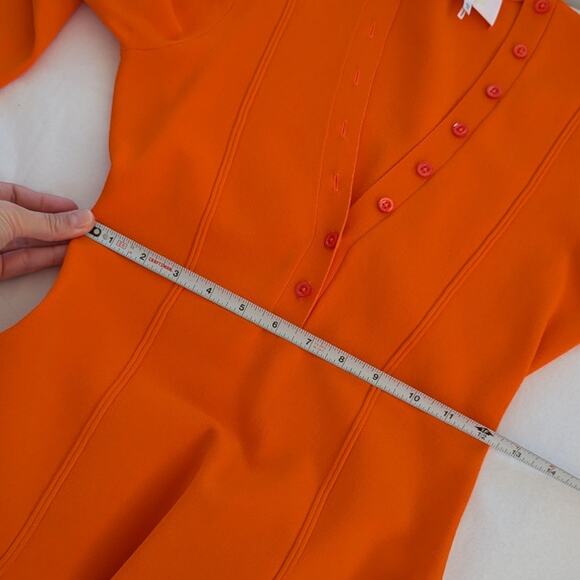 FRAME x Julia Sarr Jamois Orange Cut-Out Stretch-Woven Mini Dress, size XS - Picture 10 of 12